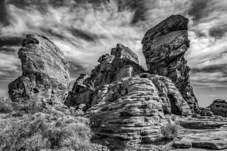 T-REX AND LION, VALLEY OF FIRE                                    